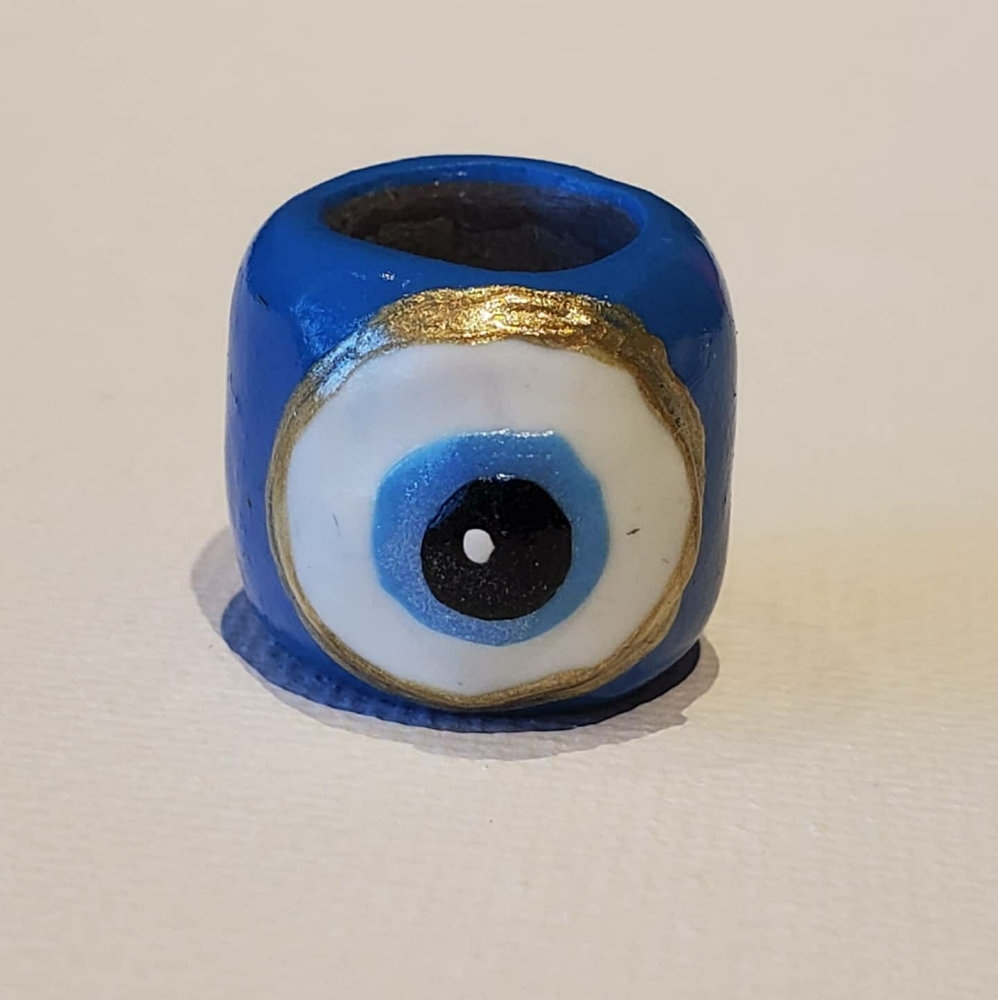 Single Dreadlock Bead "I See You" Evil Eye